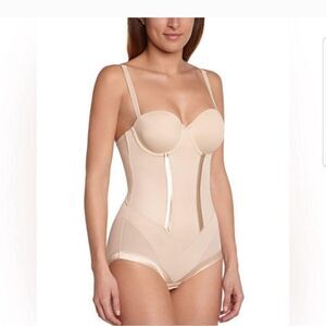 Maidenform Easy Up Strapless Firm Control Bodybriefer Latte Lift 1256 34D NWT